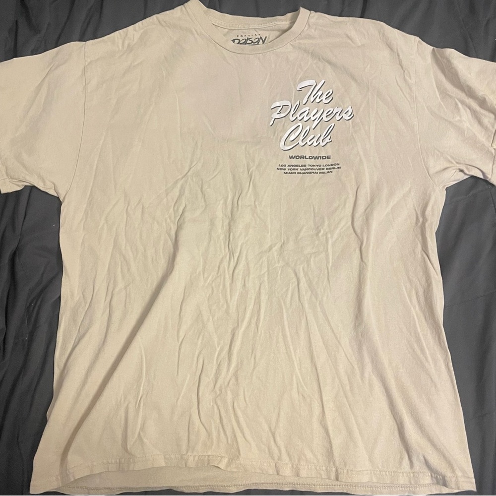 The Players Club Beige Short Sleeve Tee